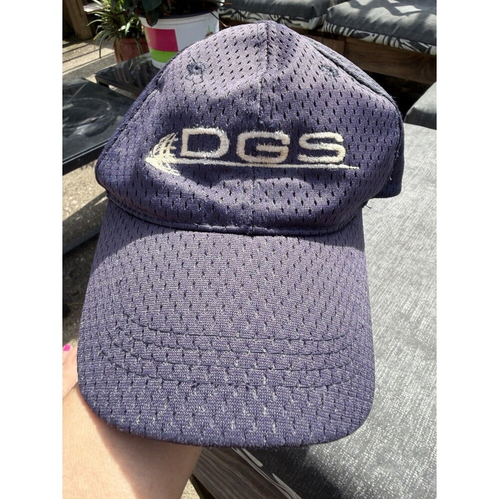 DGS Strapback Hat Blue One Size Adjustable Embroidered Outdoor Cap